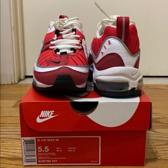 Women’s red Nike Air Max 98 - Picture 3 of 5